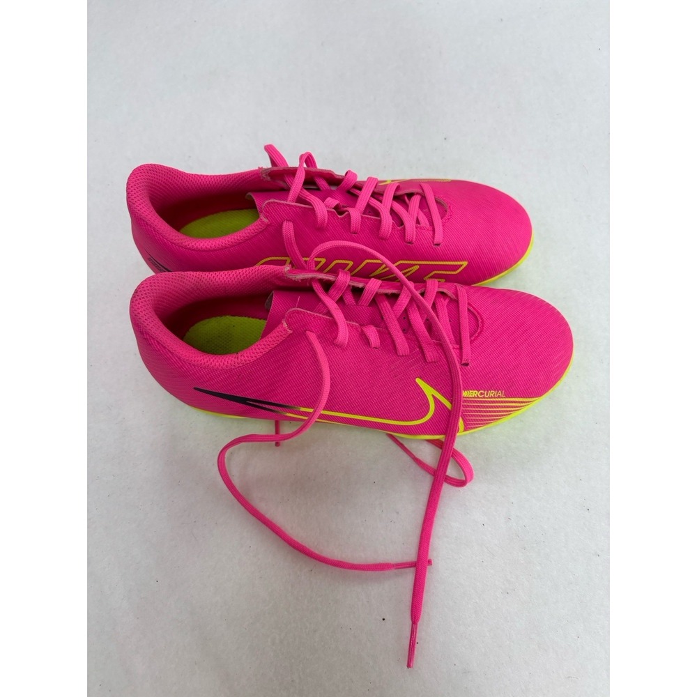 Nike Mercurial Youth Soccer Cleats Hot Pink/Volt Yellow Pink Colorway Size 3.5Y